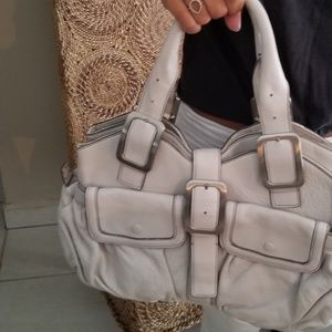 Cole Haan White Leather Satchel